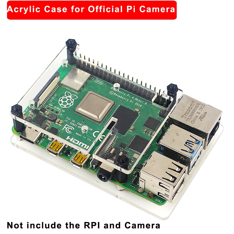 Raspberry Pi HQ modulo telecamera custodia in acrilico con supporto Raspberry Pi telecamere staffa per treppiede facile da installare