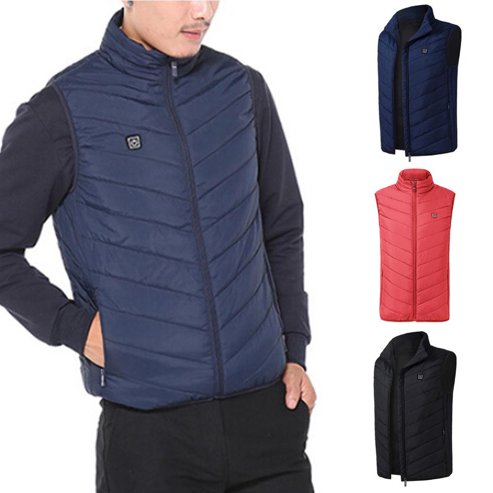 Winter Outdoor Elektrische Verwarmde Vest Mannen Verwarming Vest Thermische Kleding Usb Verwarmde Vest Winter Verwarmde Jacket Camping Jacket