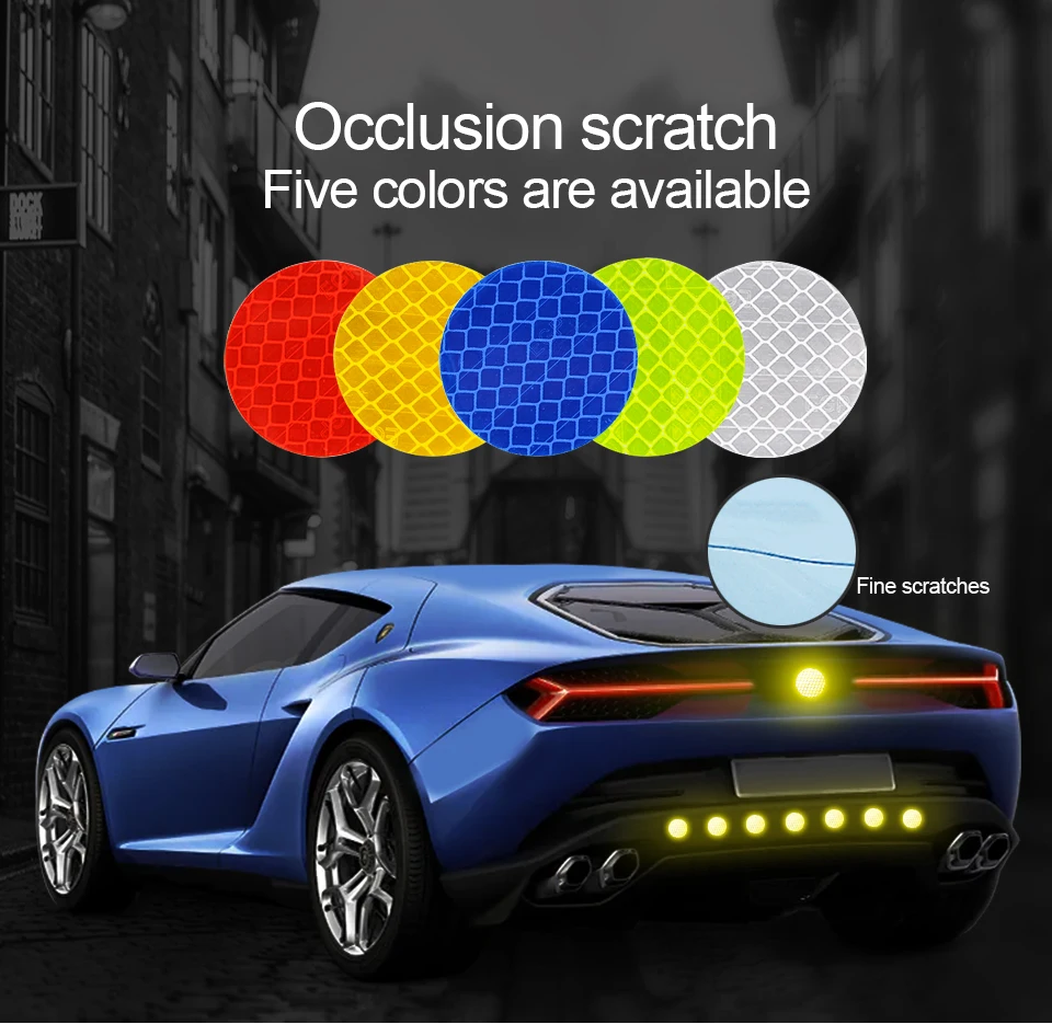 Reflective Stickers Car Motorcycle Luminous Accessories Safety Warning Tape Helmet Stroller Stickers Car Decoration Accessories