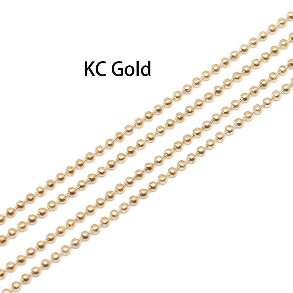 5 m/lote de cadenas de cuentas de bolas de Metal de Color dorado, negro y bronce, 1,2 1,5, 2mm para collares DIY, accesorios para hacer joyas: 10 mm / Gris