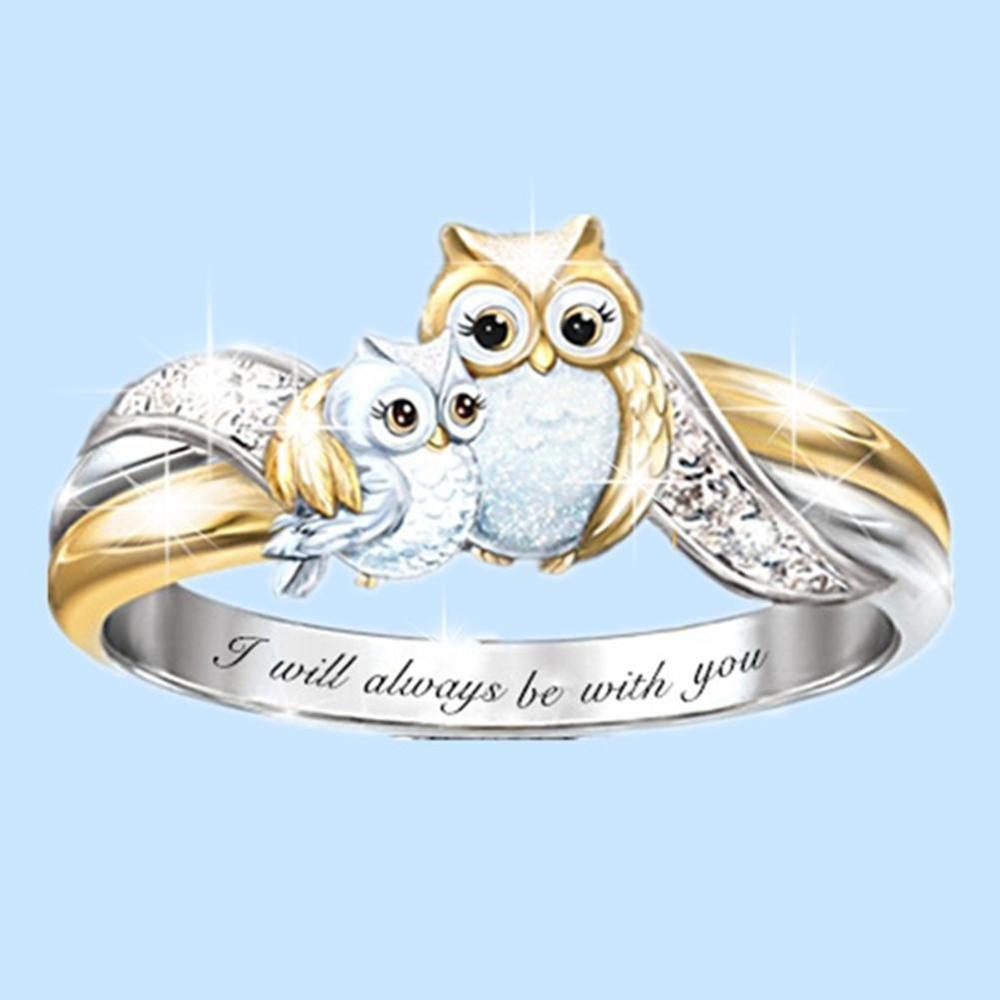 Mooie Cartoon Dier Uil Ringen Vrouwen Ring Leuke Verjaardagscadeautjes Sieraden Voor Vrouwen