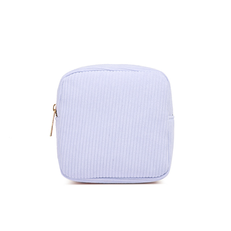 Ins Plush Mini Cosmetic Storage Pouch Women Portable Makeup Lipstick Sanitary Napkins Travel Organizer Bags Small Bag: Blue