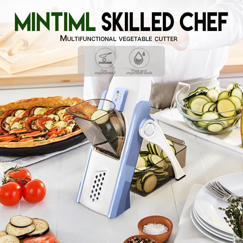 Mintiml Skillful Chef Multifunctional Vegetable Cutter Fruit Slicer Grater Shredders Drain Basket Slicers Gadgets Kitchen Access