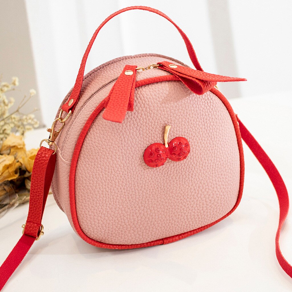 OCARDIAN Handbag Trend Women's Hit Color Portable Bag With Zipper Lady Cherry Shoulder Bags May22