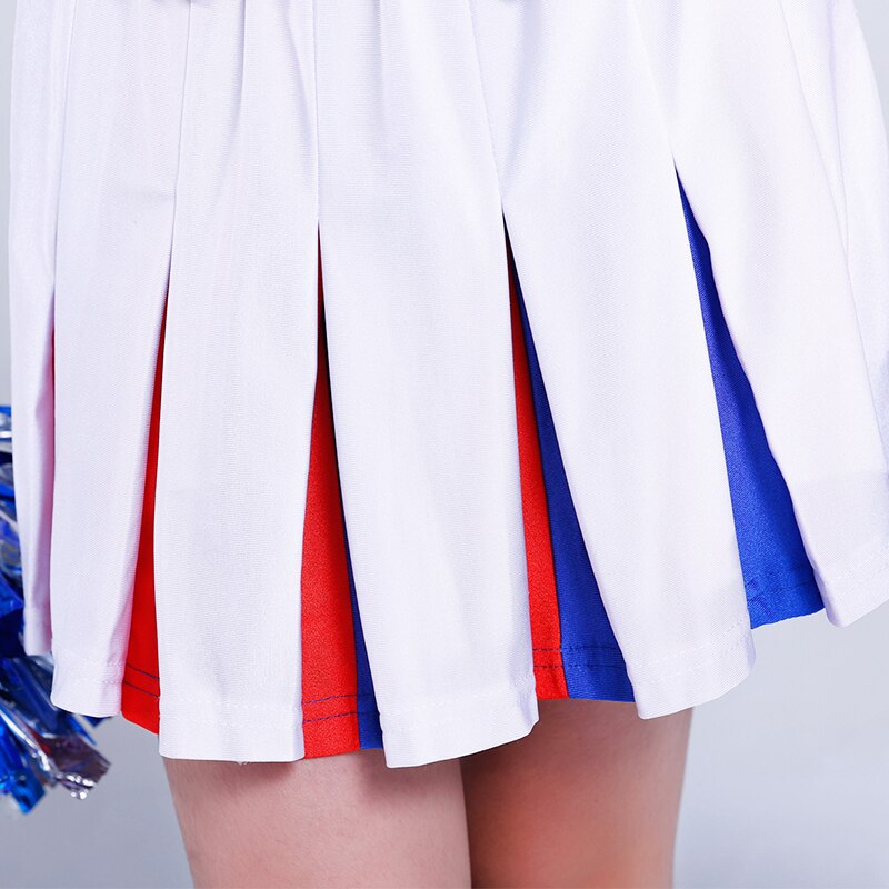 Girl Primary School Uniforms Set Girl Cheerleader Uniforms Kid Cheer Leaders Costumes Children Soccer Cheer Team Uniforms