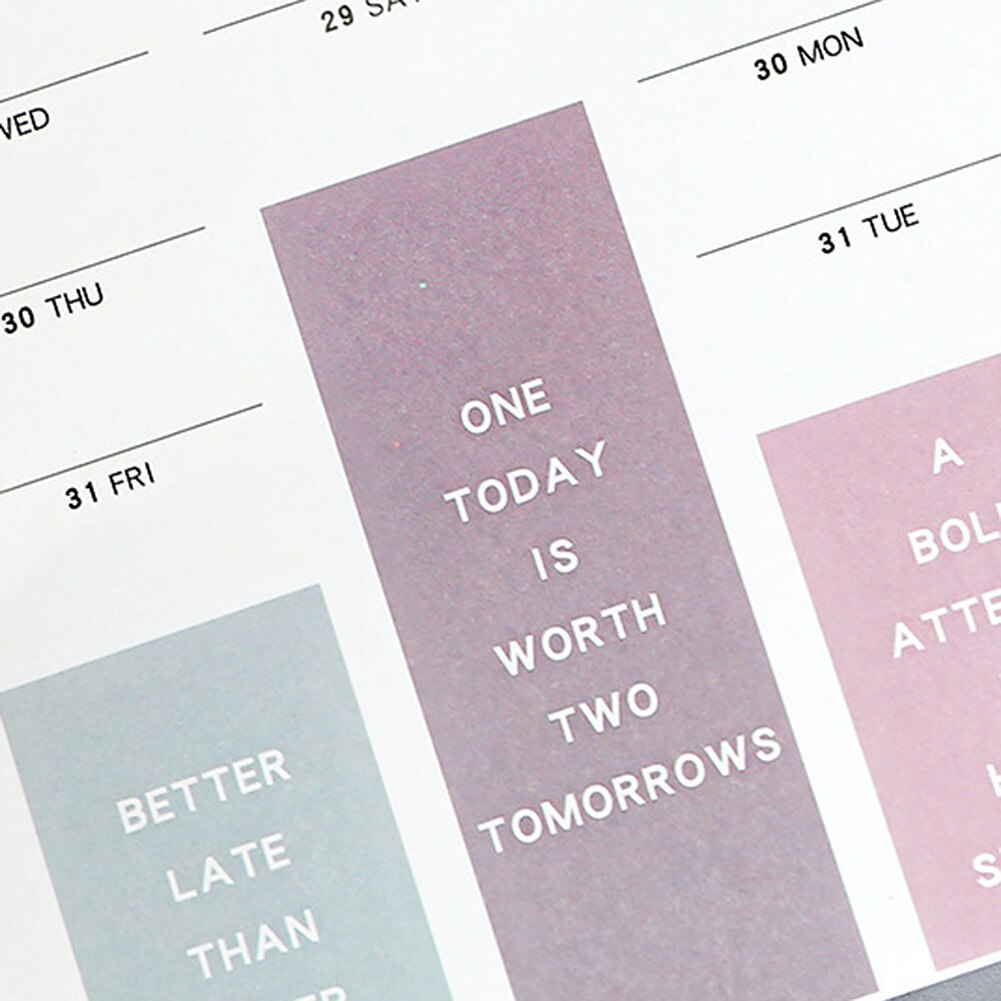 365days Paper Wall Calendar agenda Daily Planner Notes Large Study TO DO LIST School Supplies 52x76cm