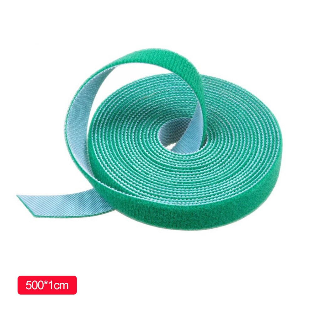 5m × 1cm Nylon Draht Veranstalter Magie Haken Kabelbinder Selbst Verschluss Band Wiederverwendbare Kabel Draht Magie binden Riemen DIY Zubehör: Grün