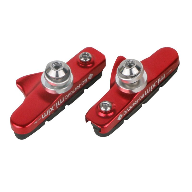 One Pair Mountain Road Bike Brake Pads MTB Bicycle Braking V-Brake Holder Shoes Rubber Blocks Durable Cycling Accessories: R