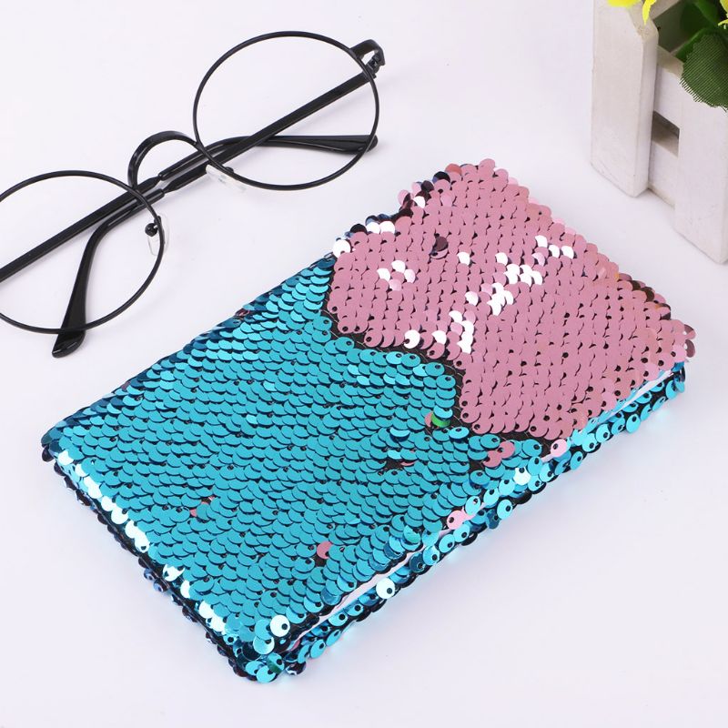 Paljetter anteckningsbok anteckningsbok glitter dagbok memoarer brevpapper kontorsmaterial brevpapper 78 ark