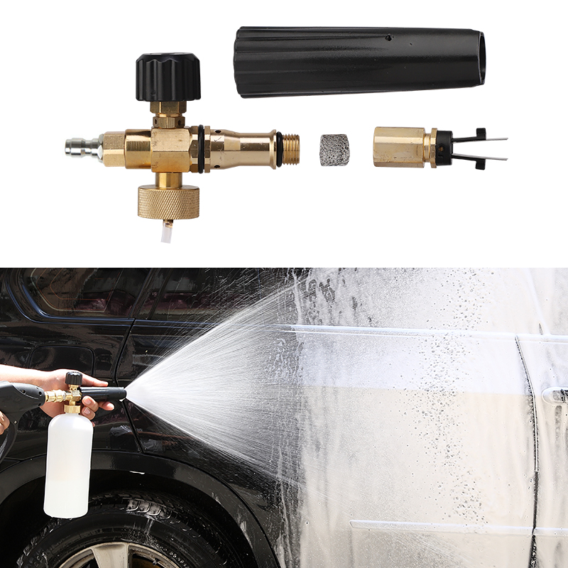 pulverizador de espuma para coche cañon de espuma pulverizador agua Pulverizador de núcleo de acero inoxidable para lavadora de alta presión, boquilla de orificio, lanza de espuma, accesorios de lavado de automóviles