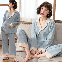 Koreaanse Mode Moederschap Pyjama Set Elegante Buiten Verpleging Pak Nachtkleding Winter Zwangerschap Kleding Ondergoed Nachtkleding