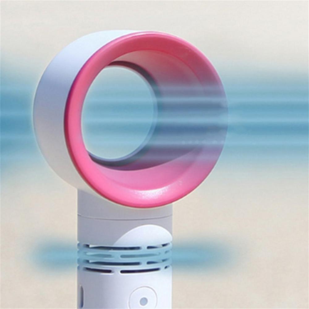 USB Oplaadbare Draagbare Bladeless Fan Handheld Mini Luchtkoeler Geen Blad Handy Fan Met 3 Ventilator Snelheid Niveau LED Indicator