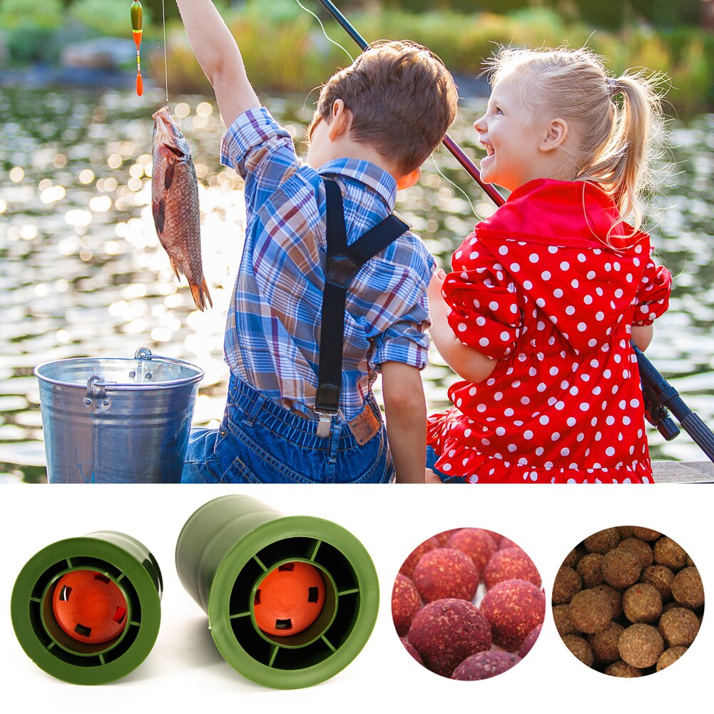 9 * 8 * 6cm fiske bete bollformare mark bete boll bärbar karp maker fiske bete utrustning feeder bete tillverkning tillbehör