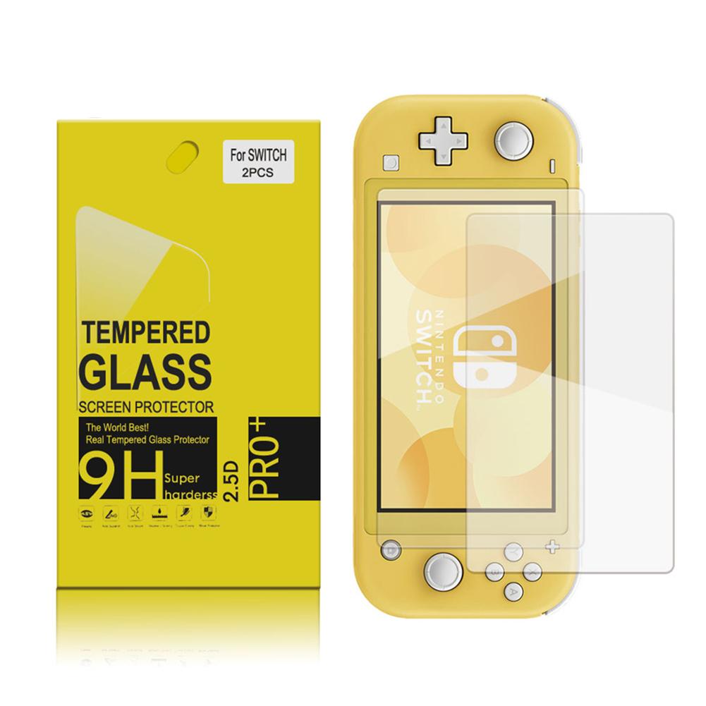 2Pcs Gehard Glas Explosieveilige Totale Transparantie Voor Nintend Schakelaar Lite Hd Clear Film Cover Oppervlak Guard 195X105X2mm