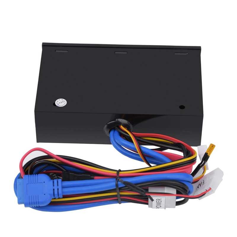 5.25 inch Multifuntion Media Dashboard Front Panel 2 USB 3.0 Hub Card Reader with LCD Display