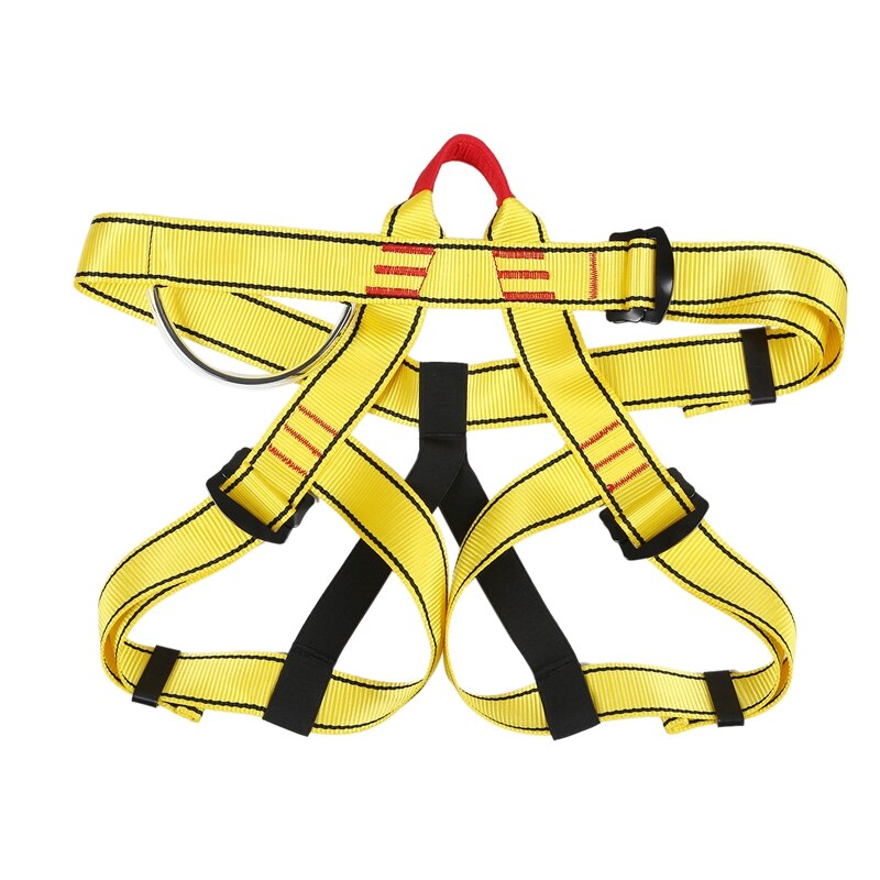 Outdoor Climbing Mountain Climbing Fall Protection Seat Belt Rappelling Half Body High Altitude Insurance Belt Seat Belt: Yellow