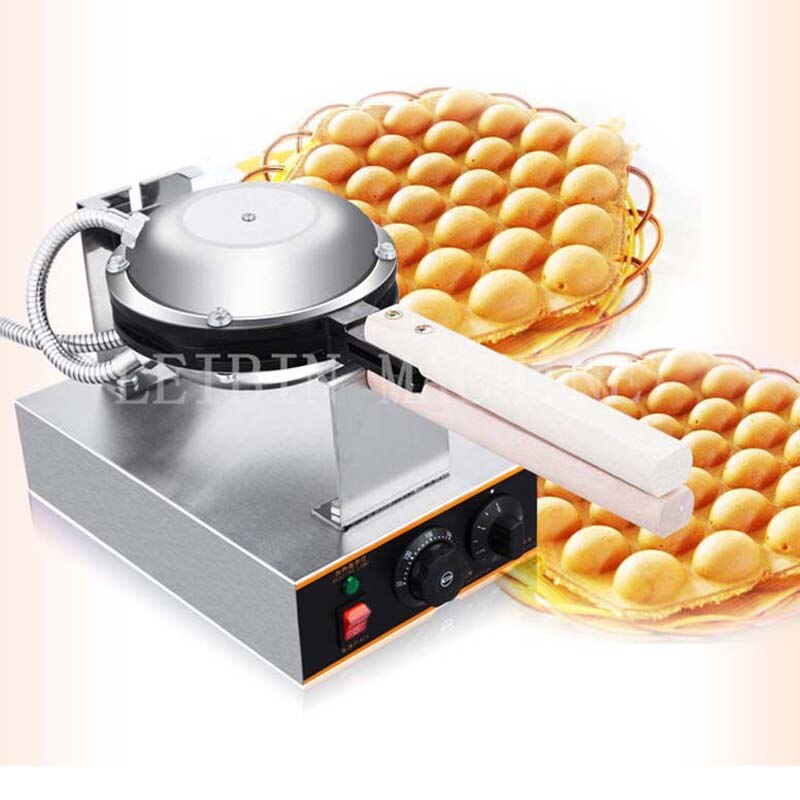 Electric Egg Bubble Waffle Maker Commercial Nonstick Egg Bubble Cake Baking Pan Eggettes Puff Bread Cake Iron Machine 220V