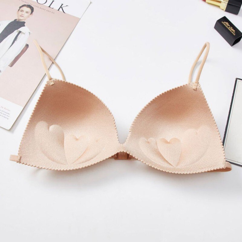 Women Simple French Triangle CupSexy Seamless Bra Women Push Up Bras Soft Silicon Bra Feamale Lingerie