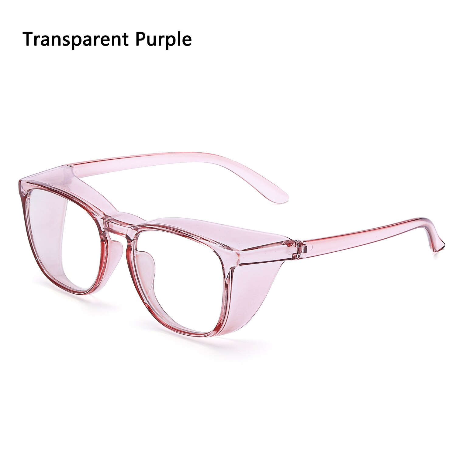 1Pc Anti-Fog Veiligheidsbril Blauw Licht Blokkeren Bril Anti Pollen Bril, oogbescherming Glas Voor Mannen Vrouwen UV400 Bescherming: A-Transparent Purple