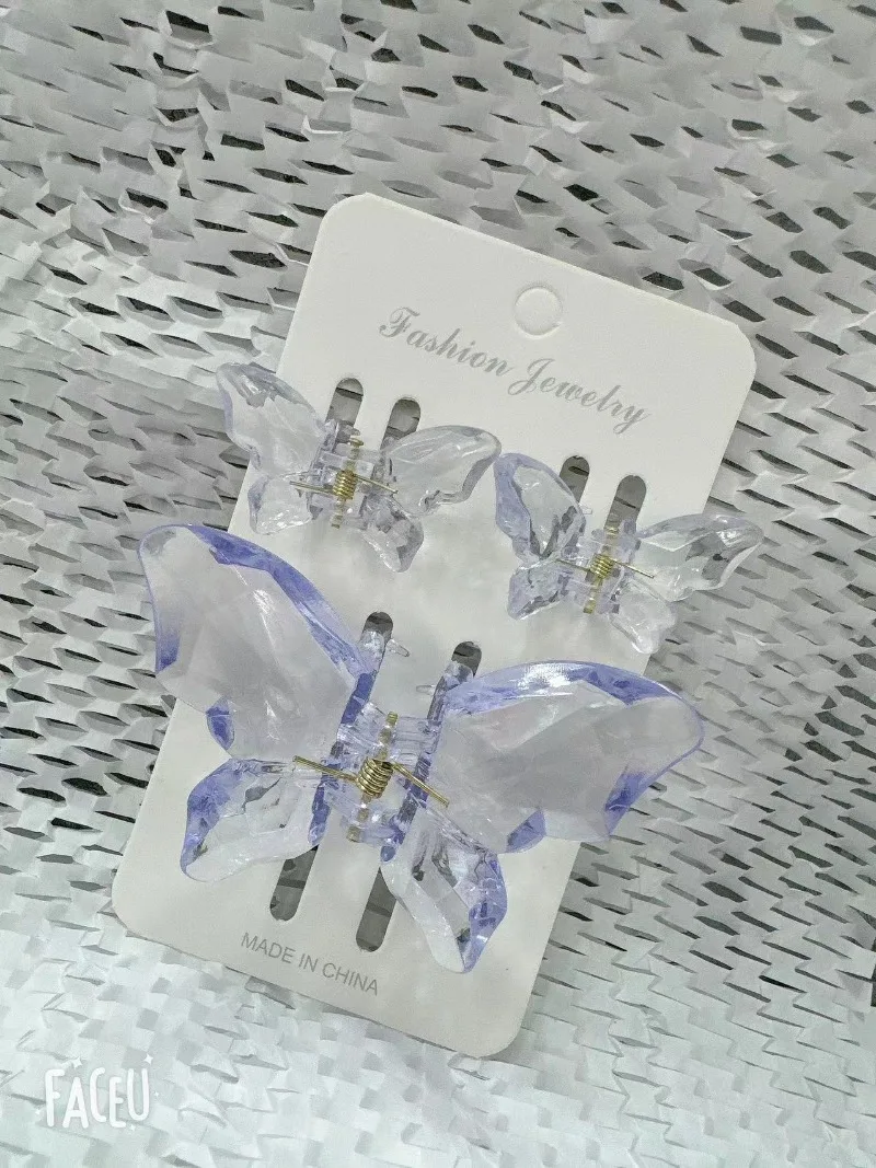 Horquilla de cola de caballo de hada multicolor de estilo coreano, diadema para el pelo, clip de mariposa, accesorios para el cabello femenino de Súper Hada