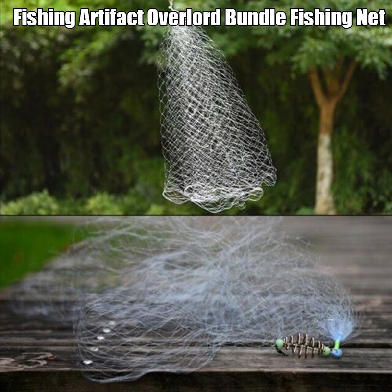 Fishing Nets Set 3D Pyramid Shape with Luminous Bead and Spring Fishing Accessories