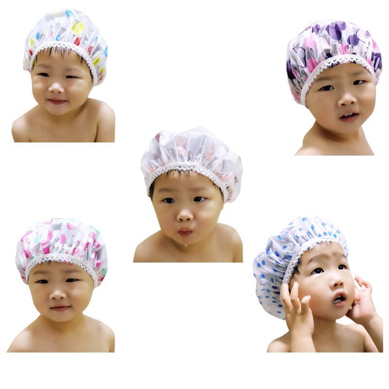 Børn baby børn vandtæt elastisk brusebad bad salon salon hår hoved shampoo cap