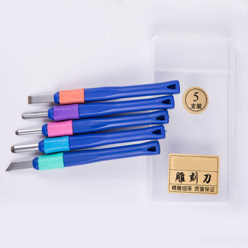 3-5pcs/Set Plastic Hand Wood Carving Tools Chip Detail Chisel Set Knives Tool for Woodworking Hobby Artist Crafts Cutting: 5pcs