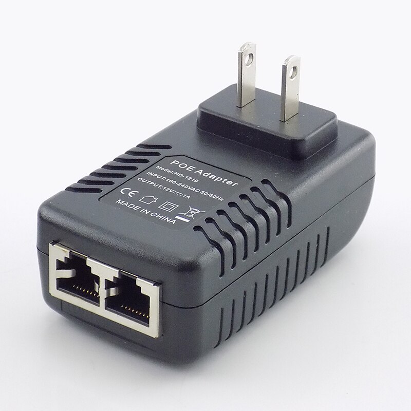 12V 1A POE Adapter Injector Switch Power Supply Wireless Ethernet Adapter For IP Camera CCTV US EU Plug