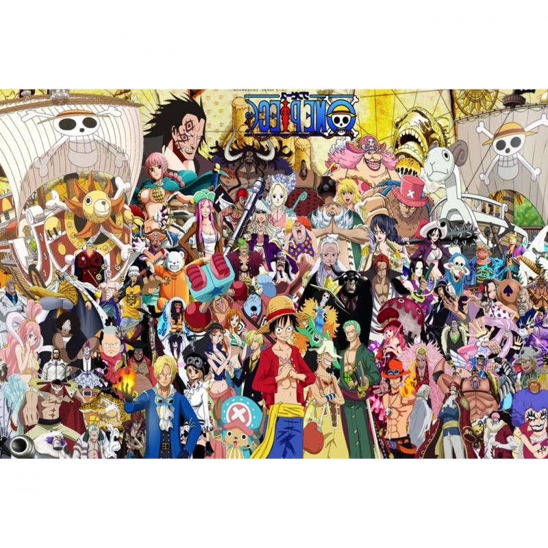 Pirates One Piece Jigsaw Puzzle 5000 Pieces Super King Jigsaw Puzzle 1000 Pieces of Wood Adult Luffy Cartoon: One Piece Big Picture Wood 1000 Pieces Send Large Poster