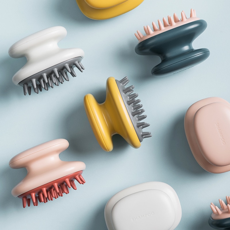 Handheld Abs Scalp Shampoo Massage Brush Washing Shower Hair Comb Mini Head Meridian Massage Comb