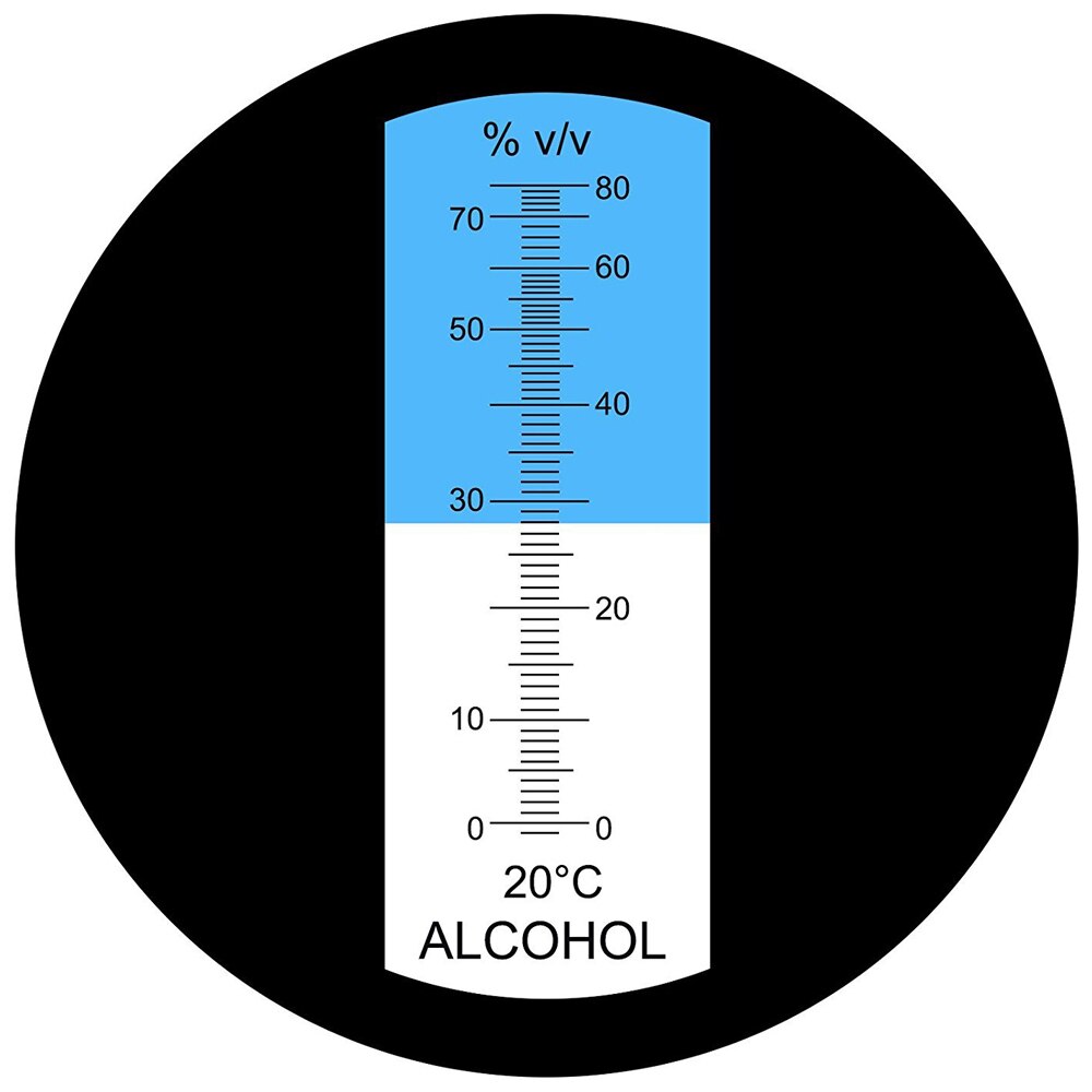 Alcohol Refractometer For Spirit Alcohol Volume Percent Measurement With Automatic Temperature Compensation Alcohol Hydrometer