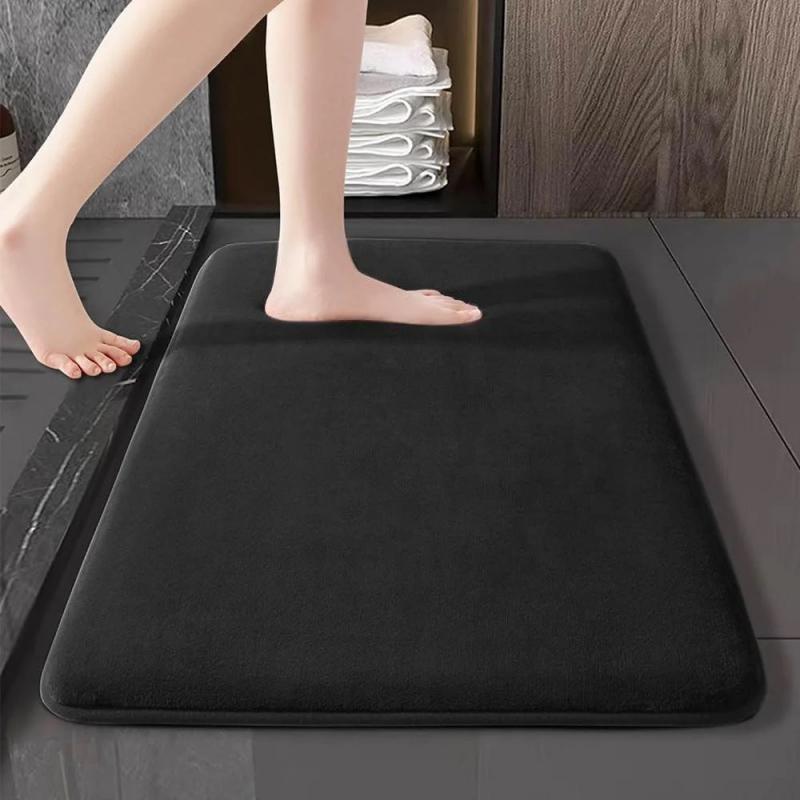 Non-slip Mat Carpets Cobblestone Embossed Bathroom Bath In Wash Basin Bathtub Side Floor Rug Shower Room Doormat Memory Foam: 800MMx800MM / GRAY