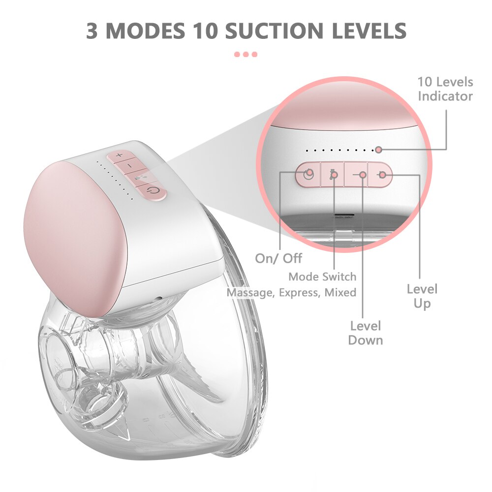 2 stücke YOUHA Tragbare Brust Pumpe Hände Freies Elektrische Tragbare Tragbare Brust Pumpen BPA-freies Stillen Milch Sammler