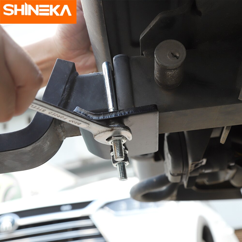 SHINEKA Car U-Bolt Heavy-Duty Anti-Rattle Stabilizer Hitch Tightener Lock Down Tow Clamp Suitable for All Hook Openings