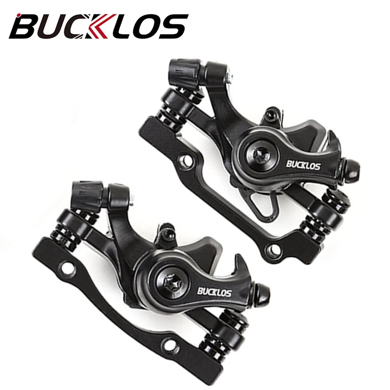 BUCKLOS-pinza de freno de bicicleta, pinzas de freno mecánicas de aleación de aluminio, pinza de freno de disco para bicicleta de montaña y carretera, accesorios para bicicleta: Rojo
