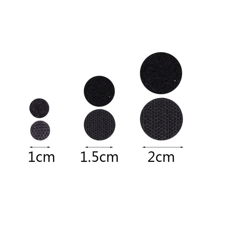 Zelfklevende Klittenband Sluiting Tape Stippen Klittenband Polyester Nylon Ronde Magic Sticker Met Lijm Diy Thuis Naaien Accessoire