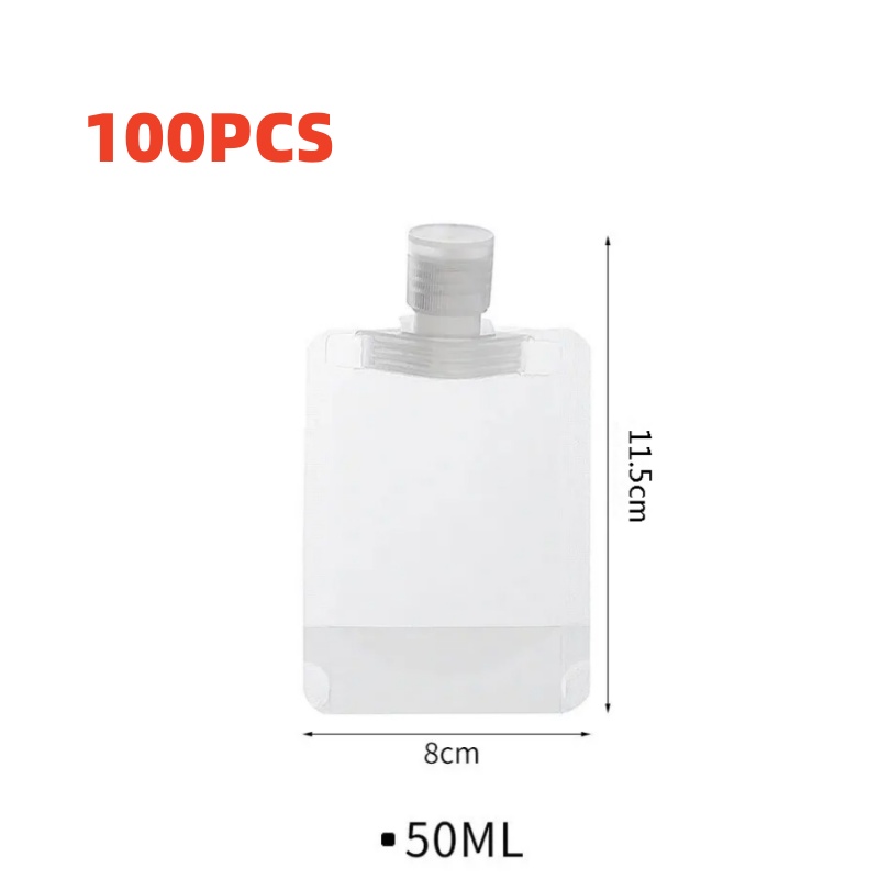 Sous-paquet de voyage épais 30/50/100ML, 10 pièces, Lotion cosmétique, Gel douche, shampoing, nettoyant pour le visage Portable: Violet