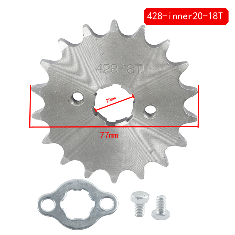 For Loncin Zongshen Lifan Shineray 150 200 250cc ATV Pitbike Motorcycle Moped Motocross Front Engine Sprocket 428# 20mm 10-19T: 18 T