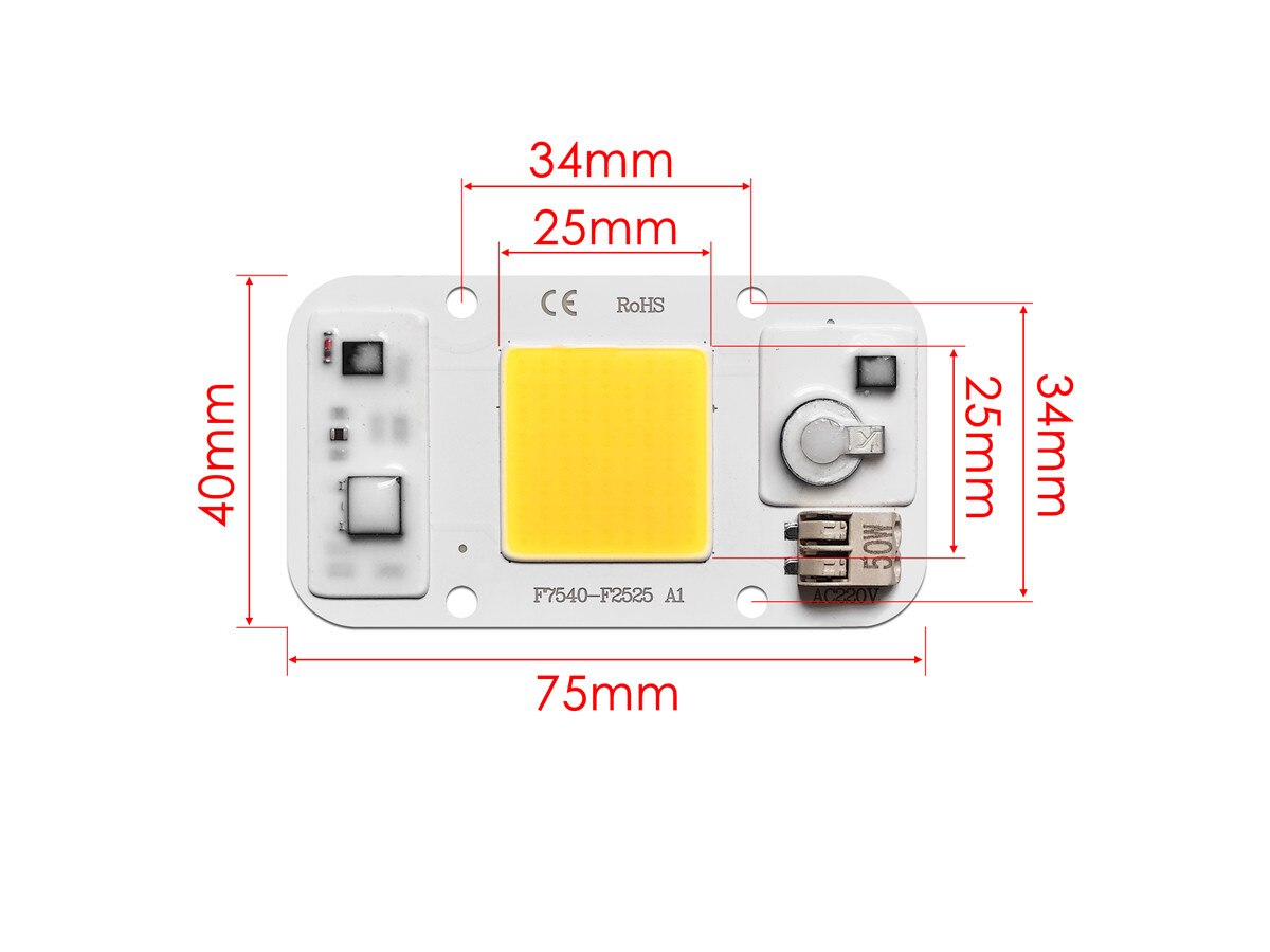 LED COB Chip Grow LED Light 110V 220V 20W 30W 50W Cold Warm White Day White No Welding Dimmable SpotlightFloodlight DIY Lighting: 220V / Cold White / 30w