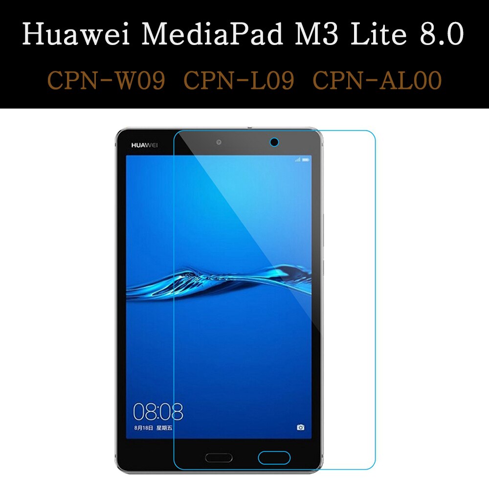Szkło hartowane dla Huawei MediaPad MatePad Pro M3 M5 M6 T3 T5 T8 8.0 8.4 10.1 10.4 10.8 Honor V6 Full Cover Screen Protector: MediaPad M3 Lite 8.0