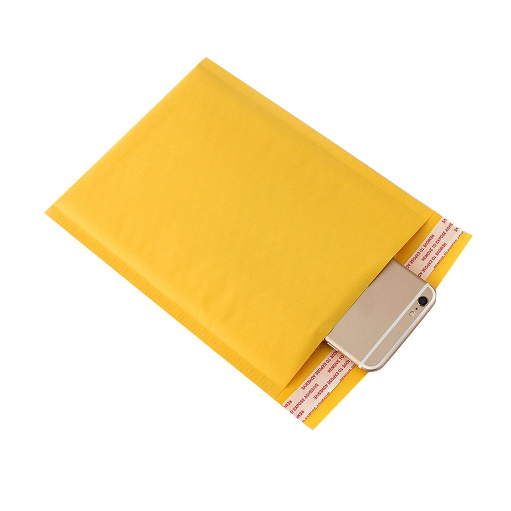 50Pcs Bubble Mailers Padded Envelopes Lined Poly Mailer Self Seal Black Padded Envelope Bubble Mailing 13 x 18cm Express Bag: Yellow