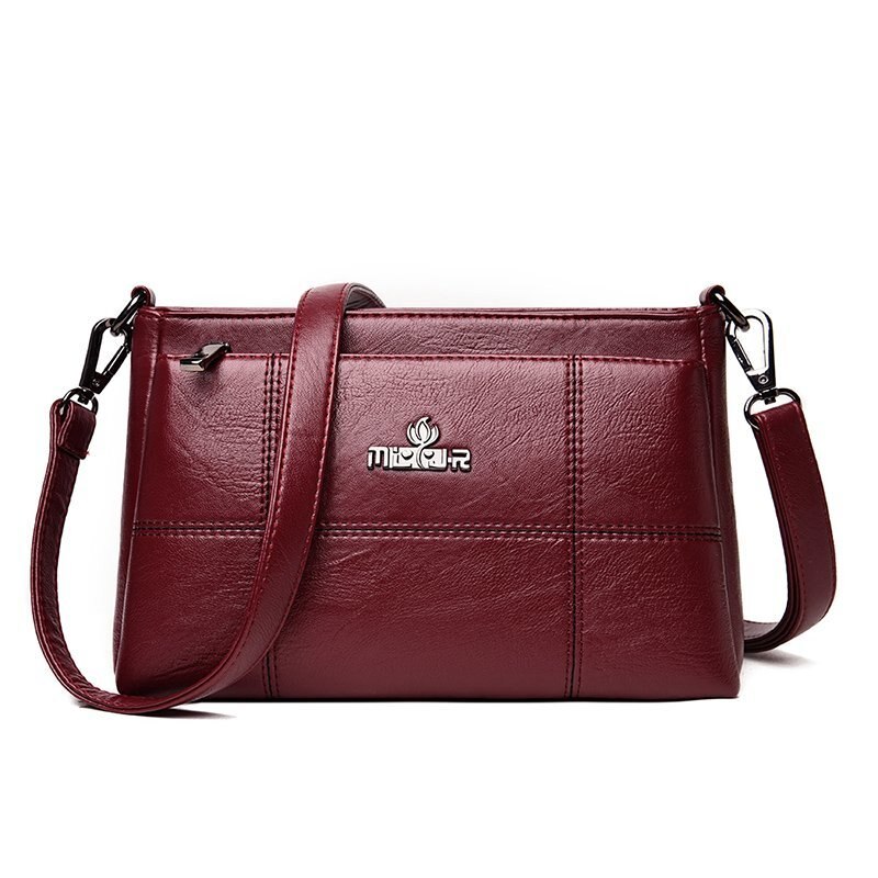 Olsitti alta qualidade pu leathe sacos de ombro para as mulheres 2021 moda feminina cor sólida crossbody saco casual bolsas femininas: Red