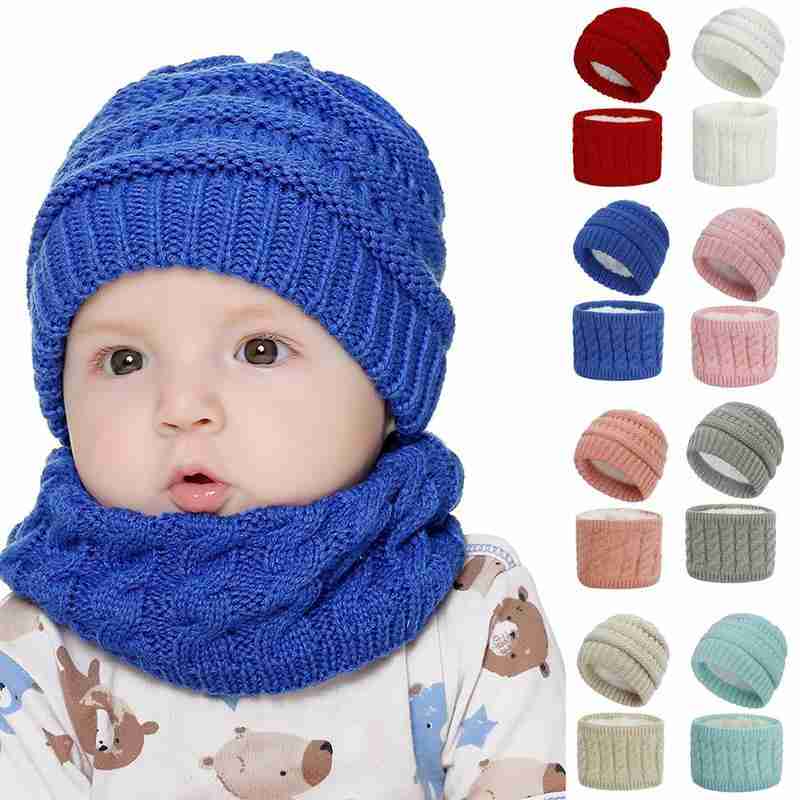 Baby Newborn Scarf For Boys Girls Baby Cotton Knitted Snood Scarves Warm Thick Wool Men Lady Fur Winter Scarves Neck Unisex A3Z9