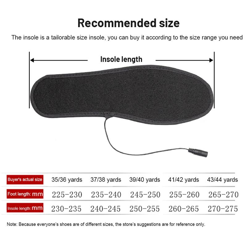 USB Erhitzt Schuh Einlegesohlen Füße warm Socke Pad matt Elektrisch Heizung Einlegesohlen Waschbar Winter warm Thermische Einlegesohlen unisex