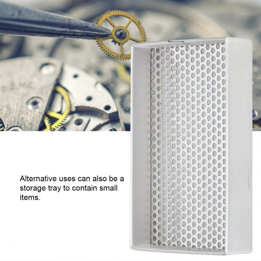 Ur dele opbevaringsbakke organiser tørreplade aluminiumsramme stål mesh rengøringsværktøj ur tørrebakke ur reparation tilbehør