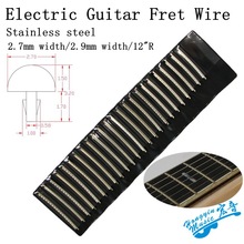 Diapasón de acero inoxidable para guitarra eléctrica, trastes de diapasón, cuproníquel, 2,4 MM, 2,7mm, 2,9 MM, accesorios de Material de reparación, 24 Uds.