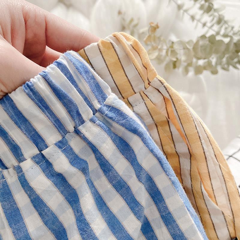 Zomer Jongens Puur Katoen Dunne Plaid Shorts Kinderen Baby Koreaanse Stijl Vijf-Point Broek P4303