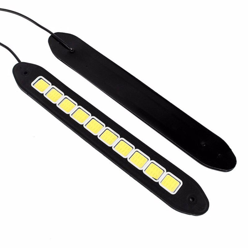 2 Stuks Dagrijverlichting Drl Cob Strip Lamp Lamp 20W 12V Auto Cob 10 Led