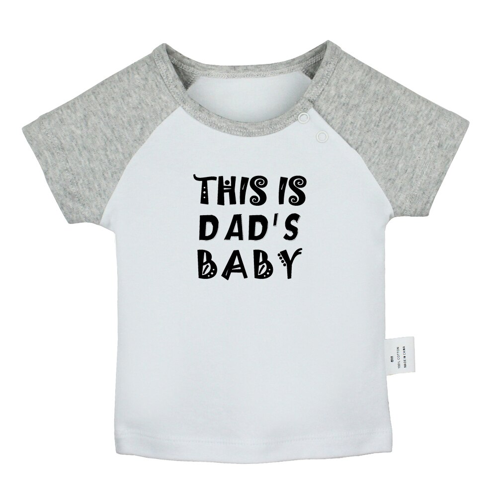 Idzn Nieuw Dit Is Papa &#39;S Baby Fun Art Gedrukt Baby Jongens T-shirts Leuke Baby Meisjes Korte Mouwen T-shirt pasgeboren Katoenen Tops Kleding: BabyCG7734D / 18-24M