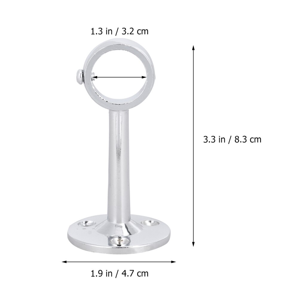 1pc Hanging Rod Wardrobe Rail Holder Wardrobe Tube Support Nracket Clothes Hanging Rod Holder - 19MM